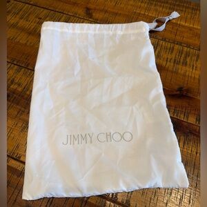 Jimmy Choo white and grey strap Dust Bag